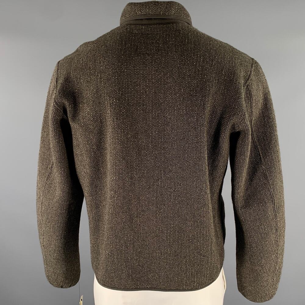 RRL by RALPH LAUREN Size L Green Grey Knit Wool Cotton Snap Button Jacket - Picture 4 of 10